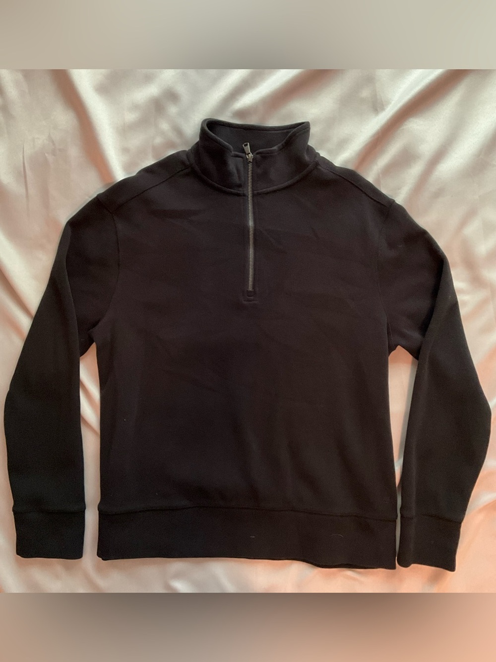 Banana Republic Men's Black Half-Zip Mock Neck Sweater